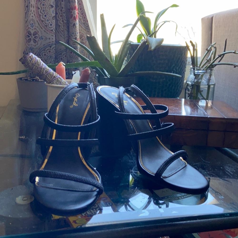 Strappy Black Shoes